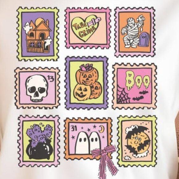 Halloween Cute Ghost Pumpkin Bats Shirt Cute Ghost Shirt - Picture 2 of 3